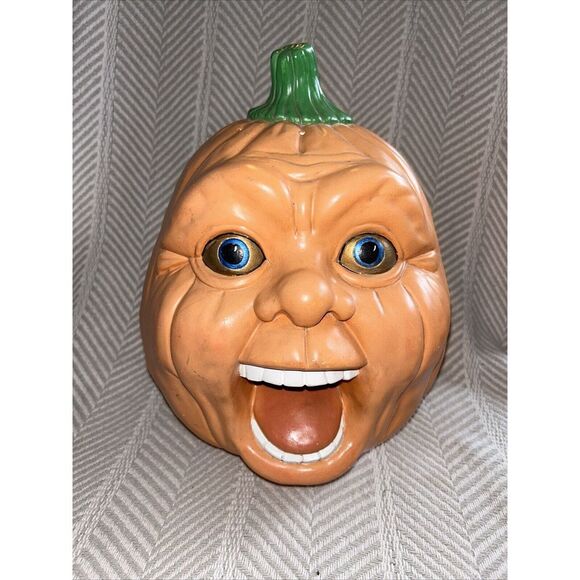Vintage 1988 Scioto‎ Anthropomorphic Ceramic Halloween Screaming Pumpkin Face - Picture 1 of 5